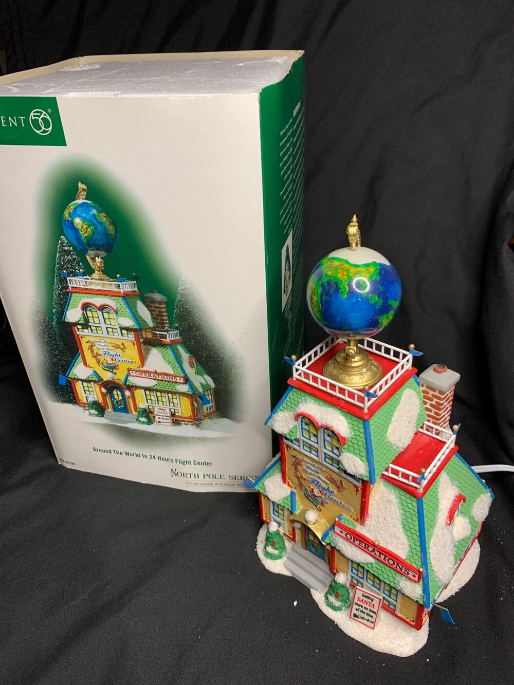 Dept 56 North Pole Around the World 24 Hours Flight Center 56.56790 Box